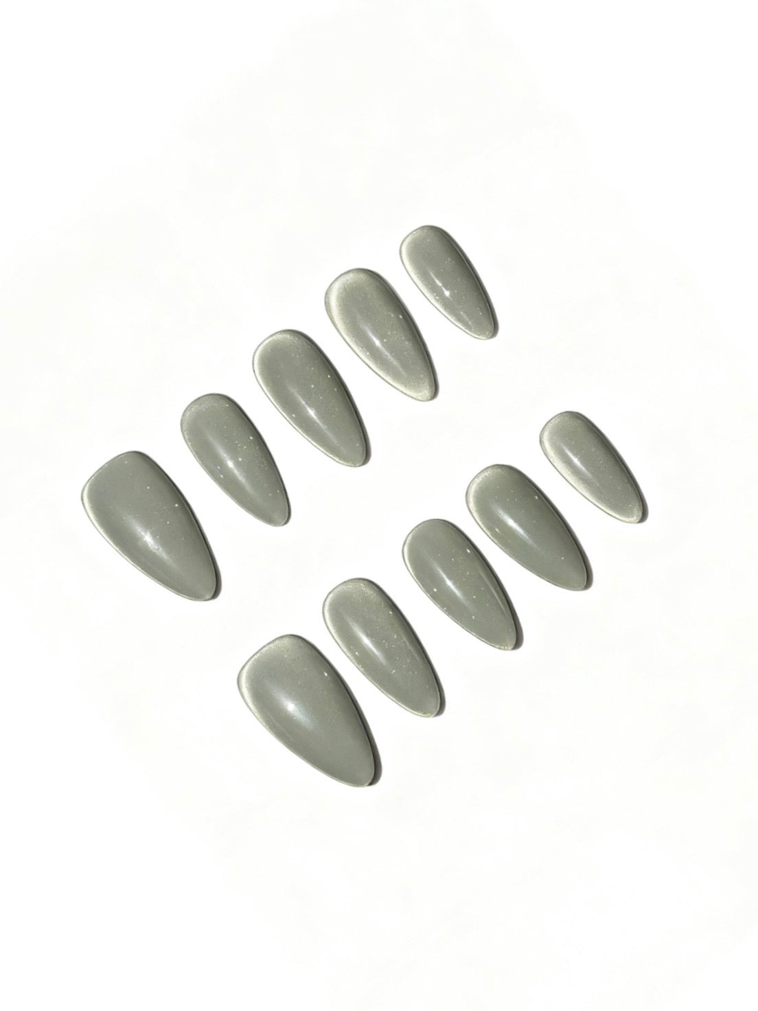 Emerald Grace · Handmade Solid Green Nails